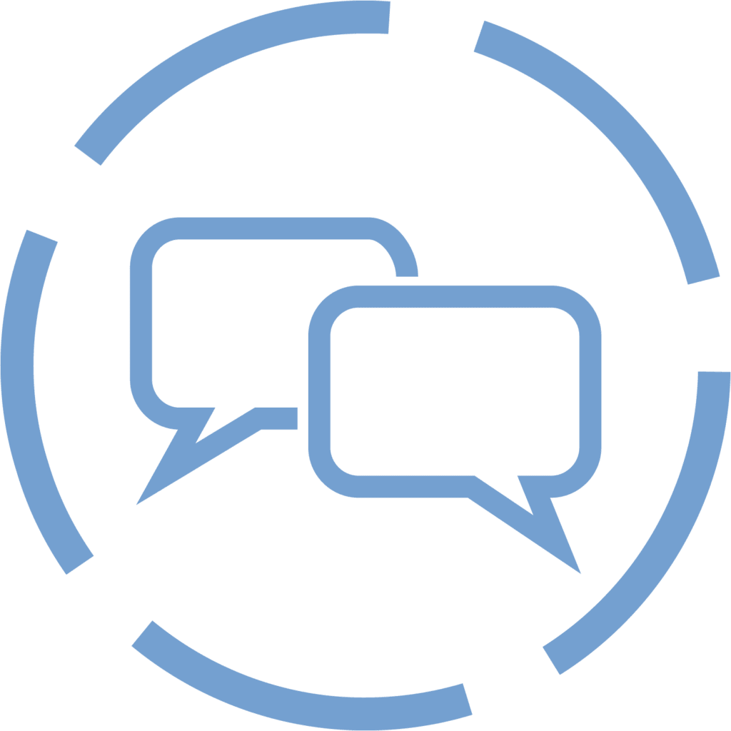 An icon representing communication.