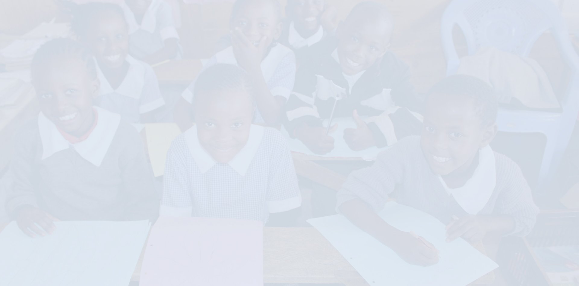 A group of young students in a Kenyan school.